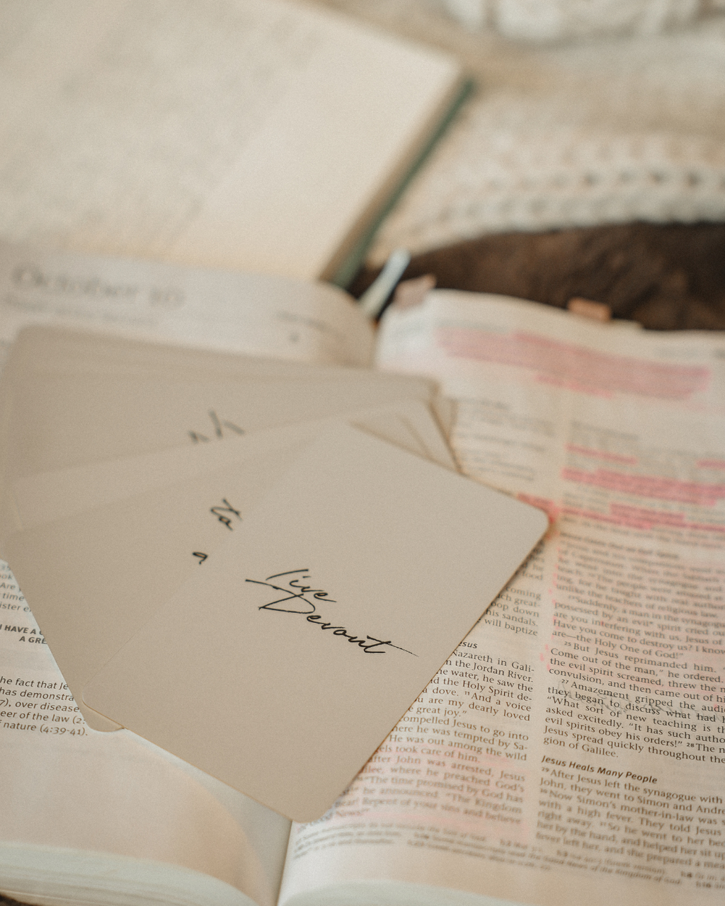 Live Devout Devotional + Affirmation Card Deck